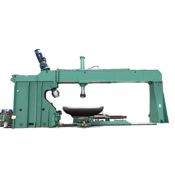 Tank head flanging machine of steel tank production